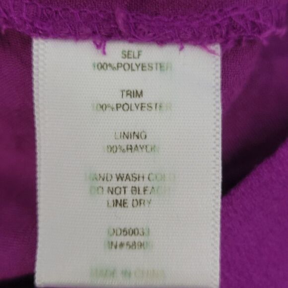 Cremieux Purple Crochet Detail Dress Size Medium - Picture 6 of 6